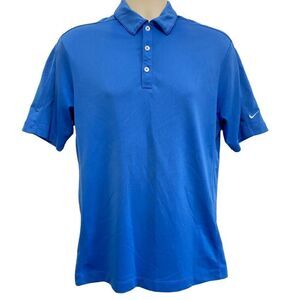 NIKE Golf Dri fit Blue Athletic Polo Shirt